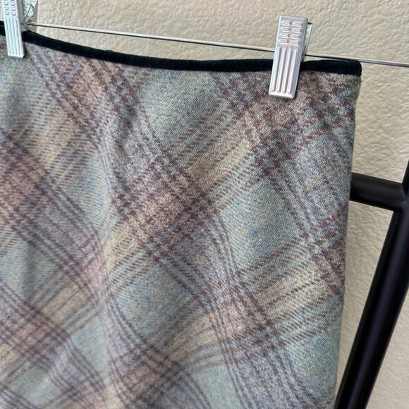 Vintage Laura Ashley Wool Plaid Skirt Size 2 - Picture 6 of 8
